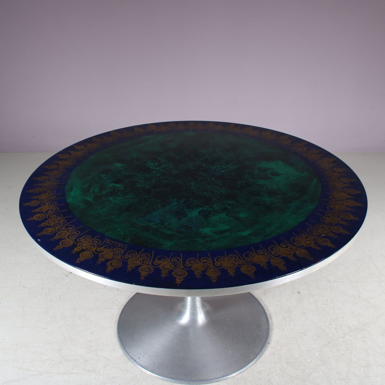 Björn Wiinblad, Susanne Fjeldsøe Mygge, & Poul Cadovius Dining Table For France & Son, Denmark 1960 photo Furniture