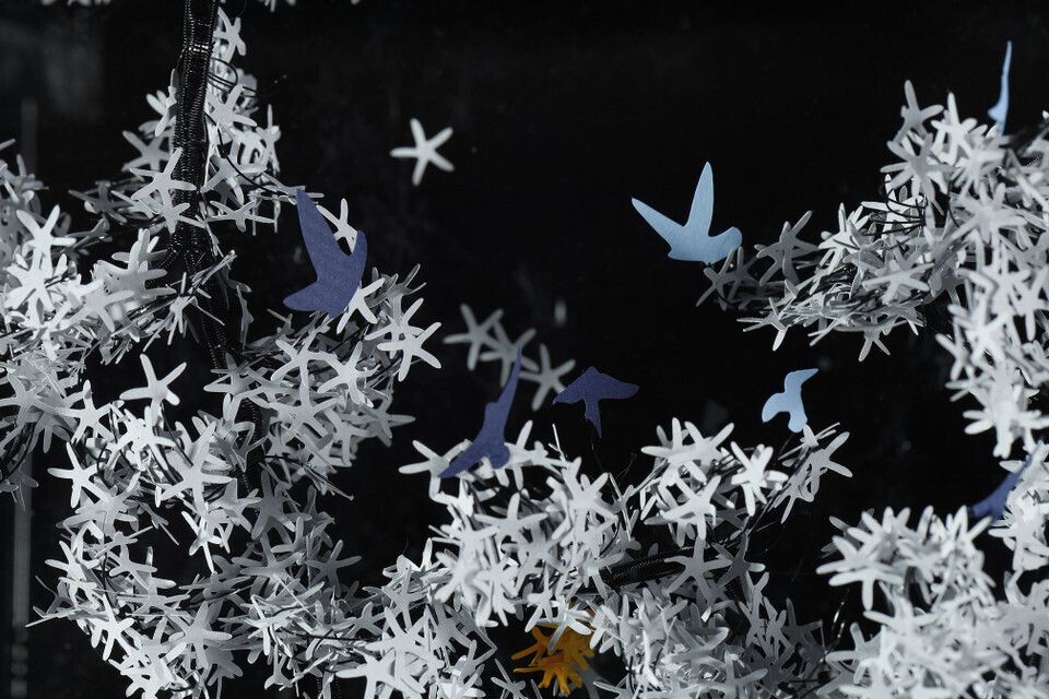 Art Metal And Paper Creation By Lebanese Artist Nayla Tabet &Quot;The Bird Effect&Quot. photo