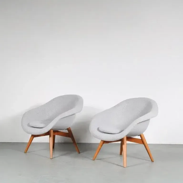 Pair Of Frantisek Jirak Lounge Chairs From Czech, 1950 photo furniture