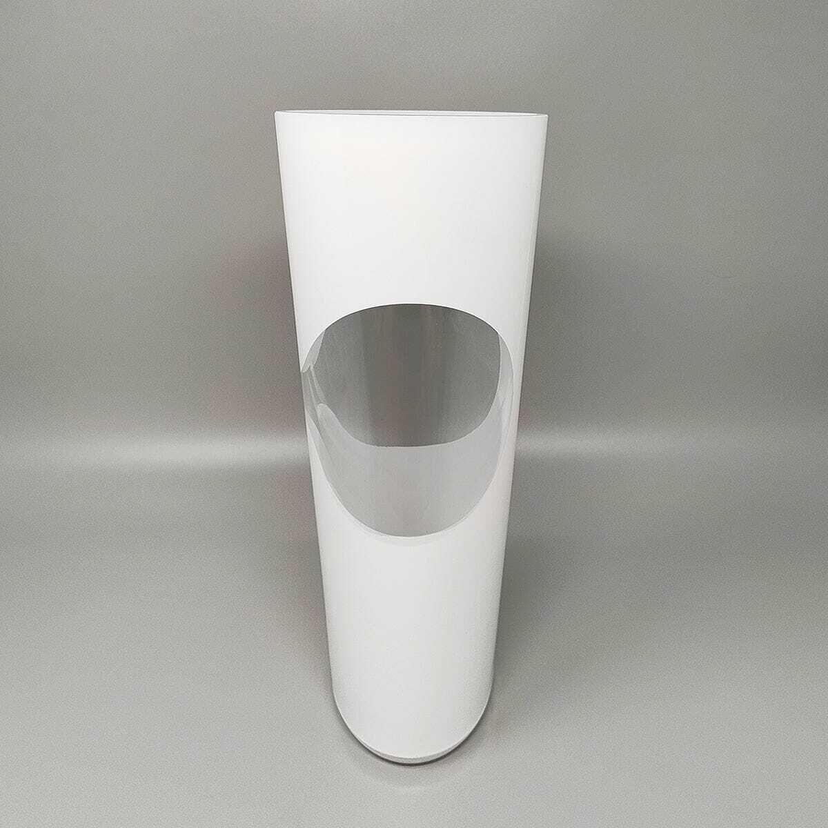 1970s Astonishing White Space Age Vase By Linea Glass. Made In Italy photo furniture