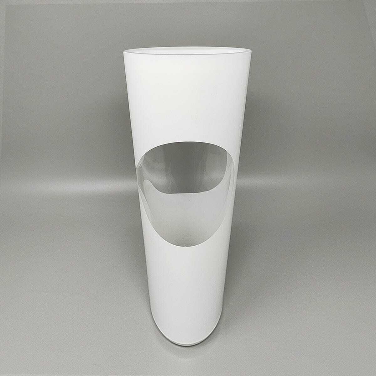 1970s Astonishing White Space Age Vase By Linea Glass. Made In Italy photo for sale