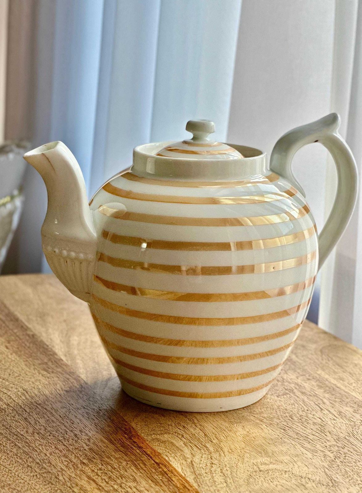 photo furniture 19th Century Russian Imperial Teapot – Kuznetsov Pottery (Riga), Romanov Era Porcelain, Gold Accents, Signed Antique
