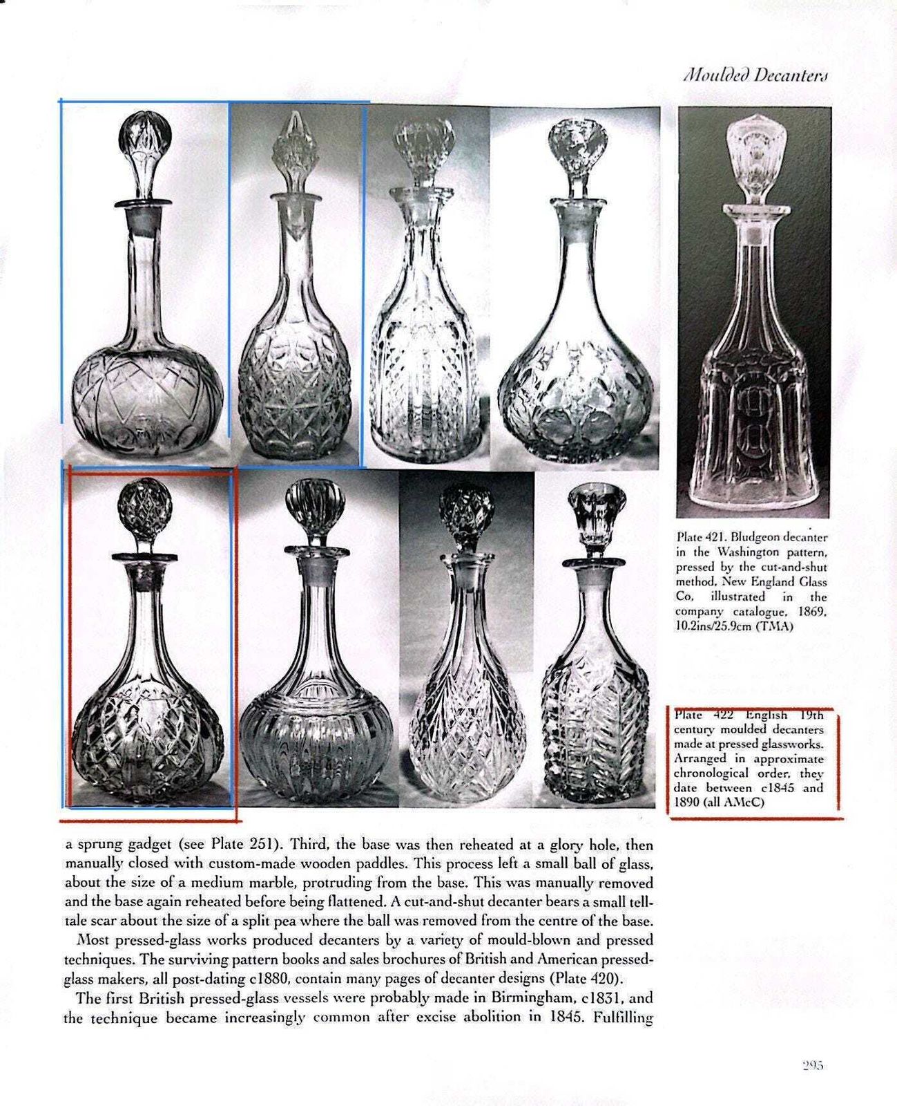 Victorian Glass Decanter With Faceted Stopper, Diamond & Oval Moulded Design, Antique Crystal Bottle C.1870 photo vintage