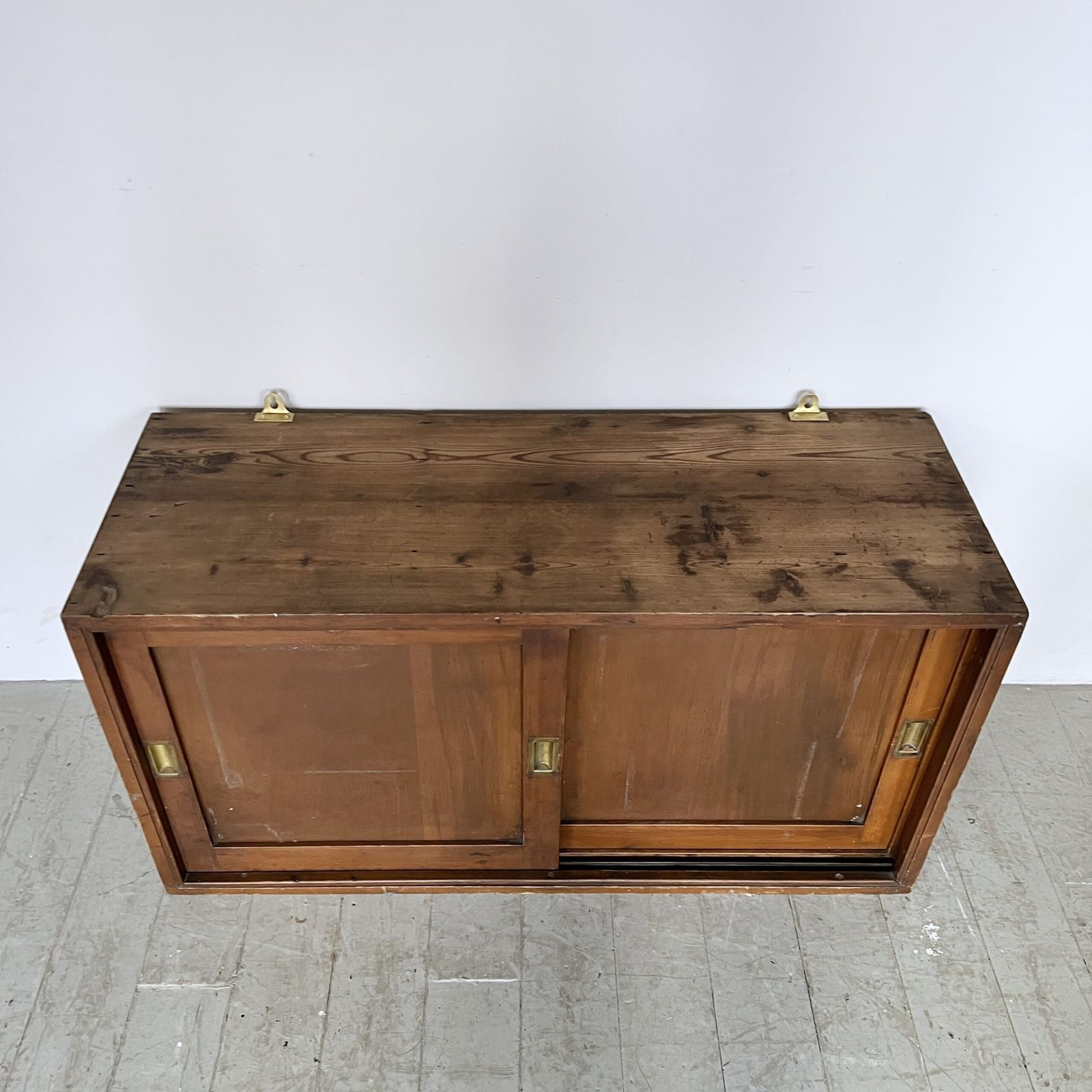 Early 20th Century Wooden Sliding Cabinet photo Furniture