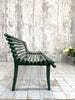 Dark Green Low Backed Wooden Garden Bench photo buy