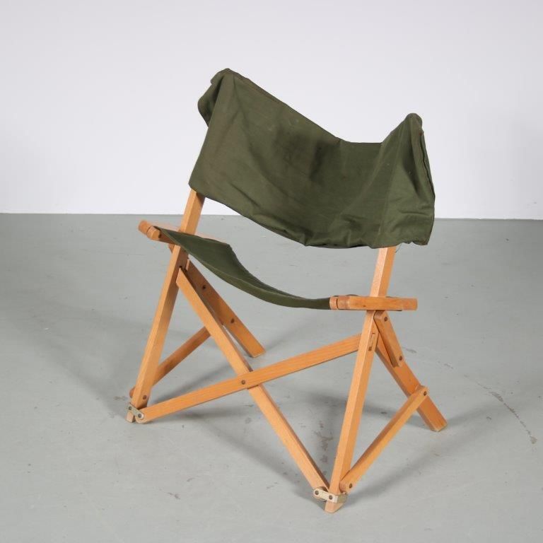 1960s “Praia” Folding Chair By Pier Giacomo Castiglioni For Gavina, Italy