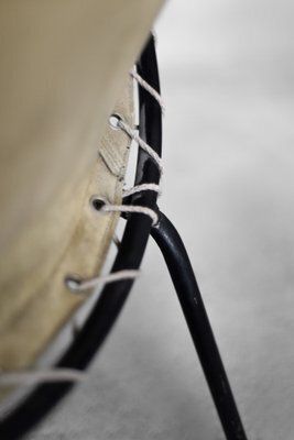 photo vintage Mid Century Modern German Earthy Green Suede Circle Balloon Chair By Lusch Erzeugnis For Lusch & Co., 1960s