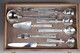 Flatware Christofle Silver Plated Metal Cutlery Set Gabon Model photo vintage
