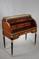 Louis XVI Style Cylinder Desk In Marquetry And Gilt Bronzes, Late 19th Century photo Furniture