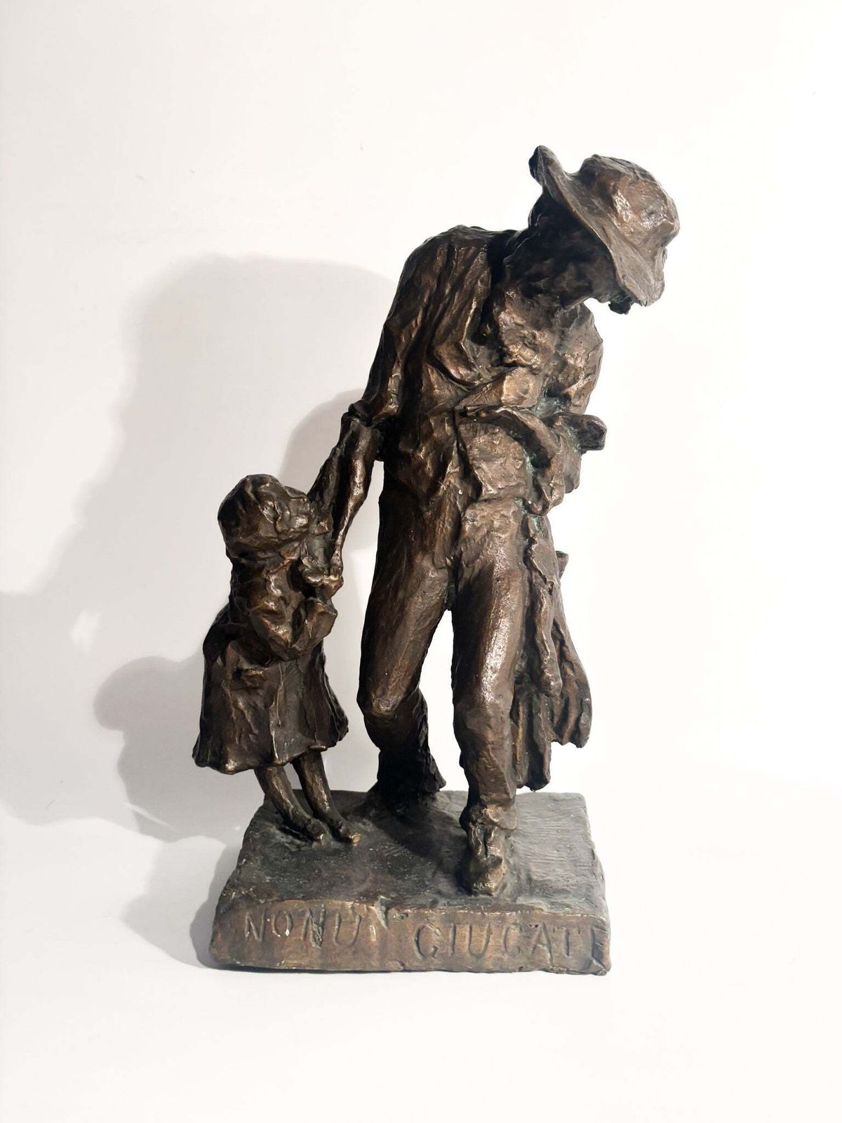 Bronze Sculpture Of Two Figures 'The Caprices' By Edmondo Furlan 1960s