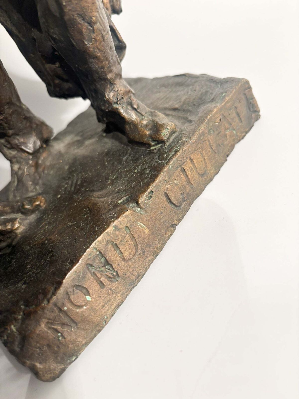 photo furniture Bronze Sculpture Of Two Figures 'The Caprices' By Edmondo Furlan 1960s