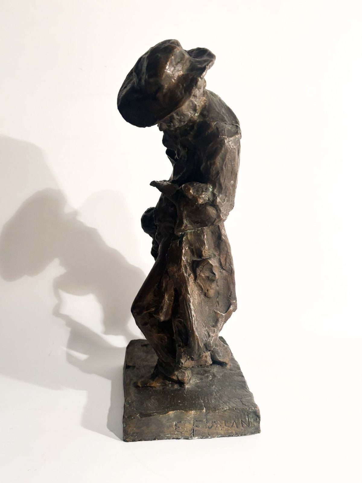 1012.0 Bronze Sculpture Of Two Figures 'The Caprices' By Edmondo Furlan 1960s photo