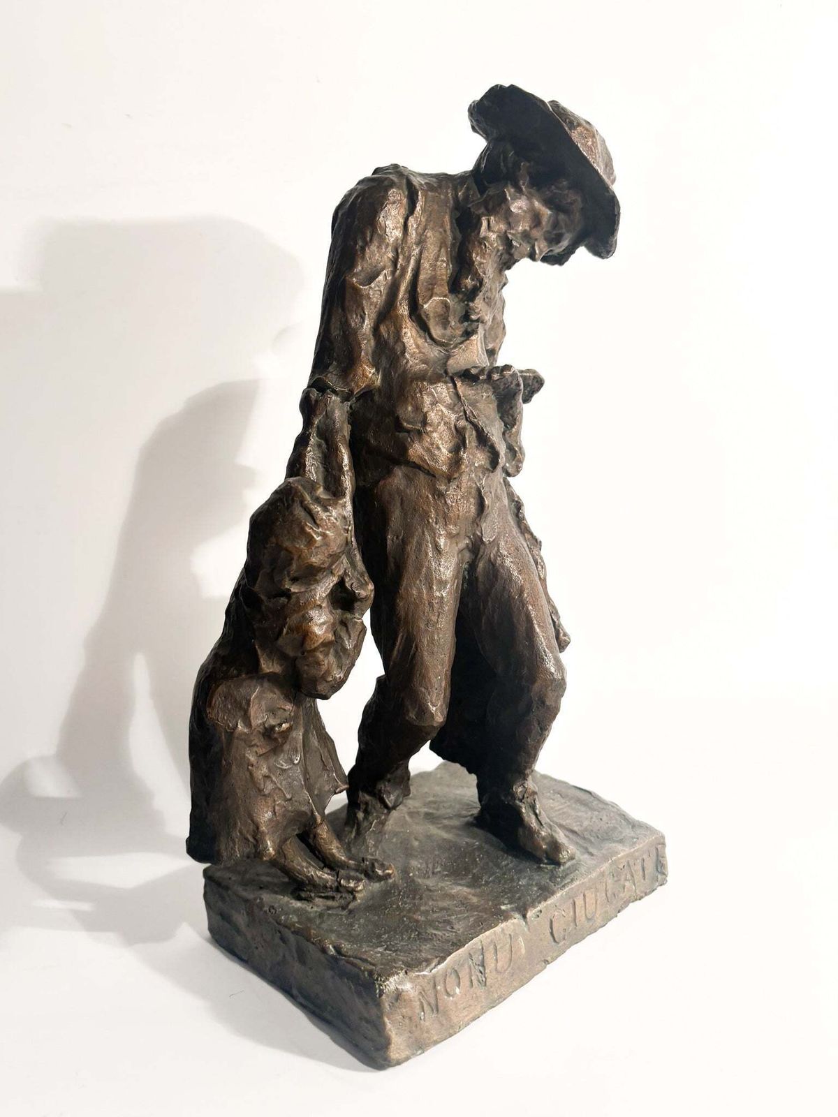 photo buy Bronze Sculpture Of Two Figures 'The Caprices' By Edmondo Furlan 1960s