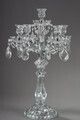 Pair Of Glass Candelabras With Crystal Pendants photo 2460.0