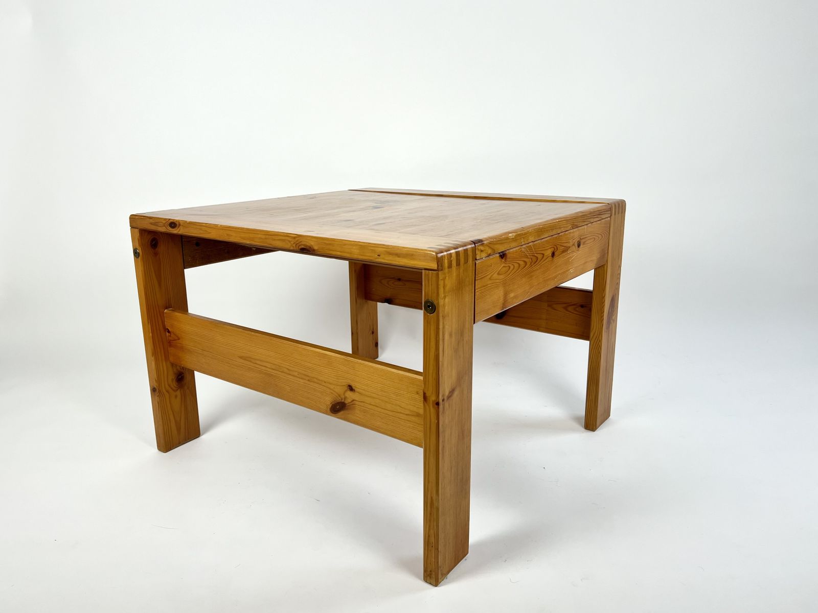 Vintage Pine Coffee Table, France 1970s photo Furniture