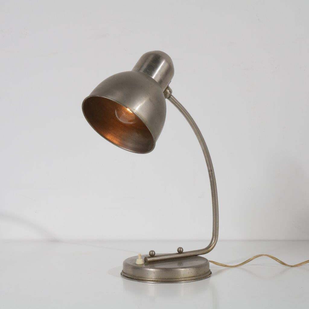 1930s Daalderop Chrome Metal Desk Lamp