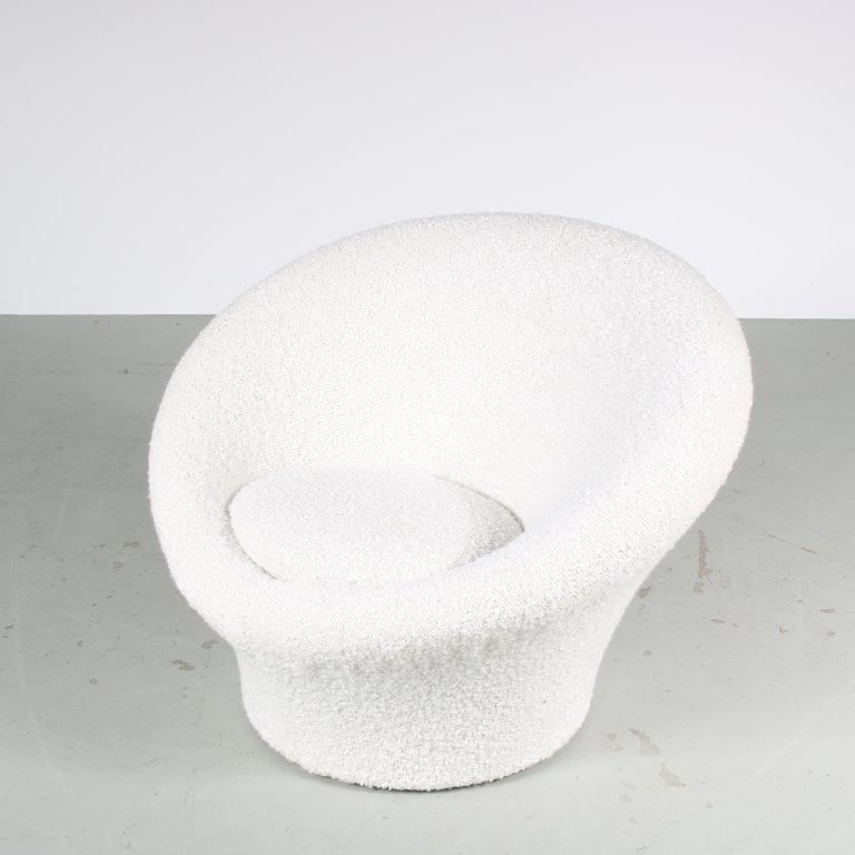 photo for sale Pierre Paulin “Mushroom” Chair With Stool For Artifort, Netherlands 1960