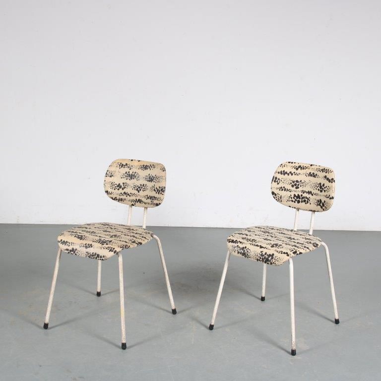 1950s Pair Of Willy Van Der Meeren Side Chairs For Tubax, Belgium photo furniture