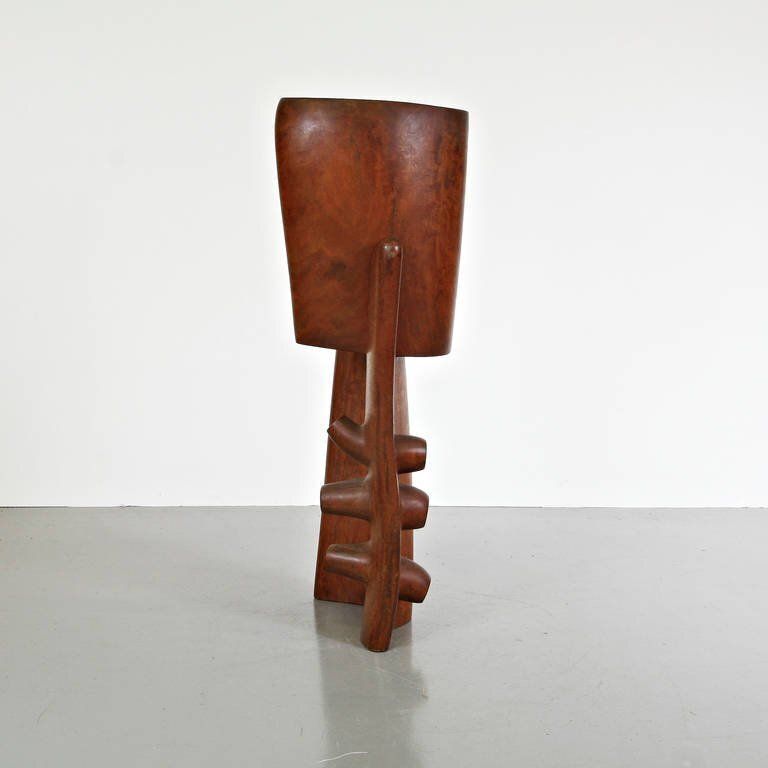 1950s Large French Wood Sculpture photo Art
