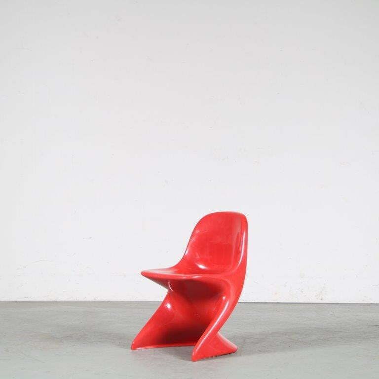 2000s Red “Casalino” Children Chair By Alexander Begge For Casala, Germany