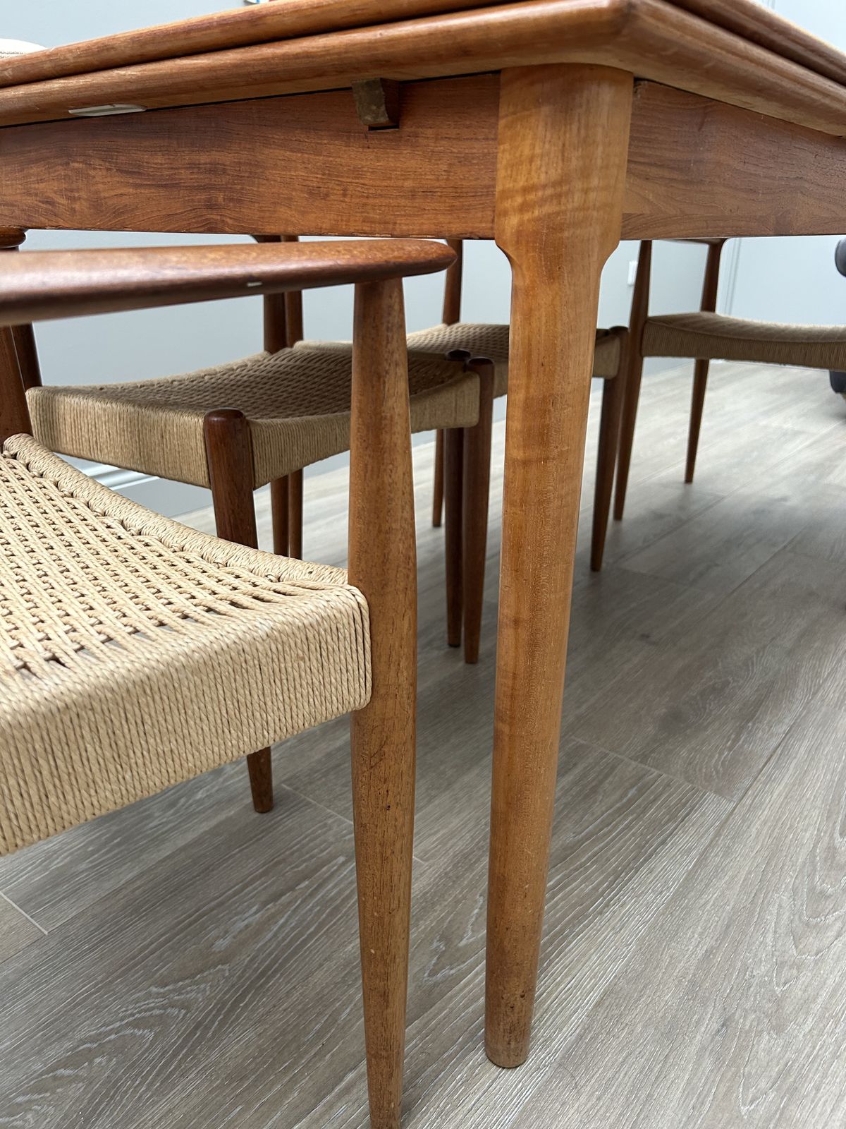 6 Danish Niels Moller Dining Chairs And Table photo for sale