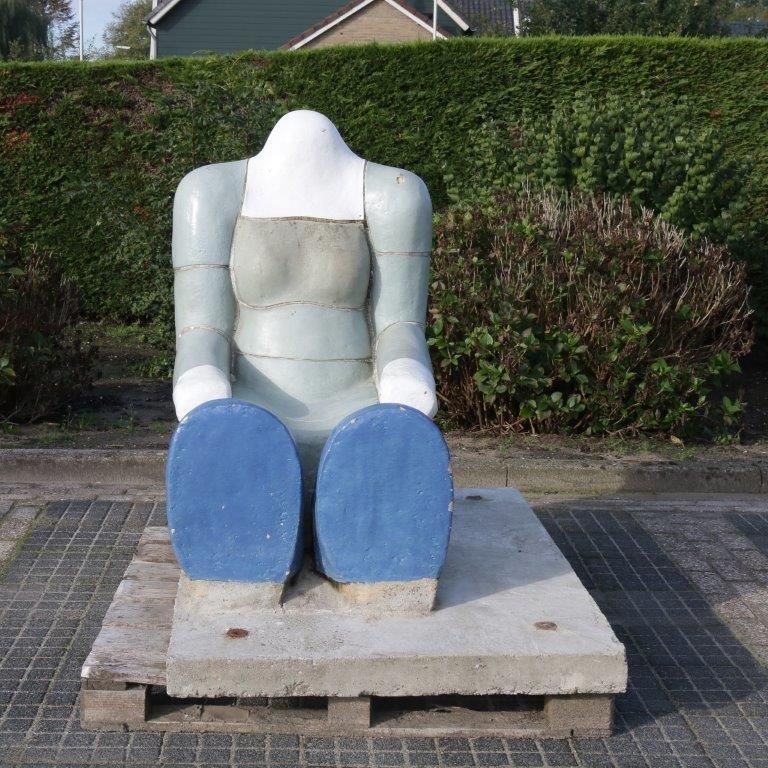 “Sitting Figure” Sculpture By Jan Snoeck, Netherlands 1980 photo for sale