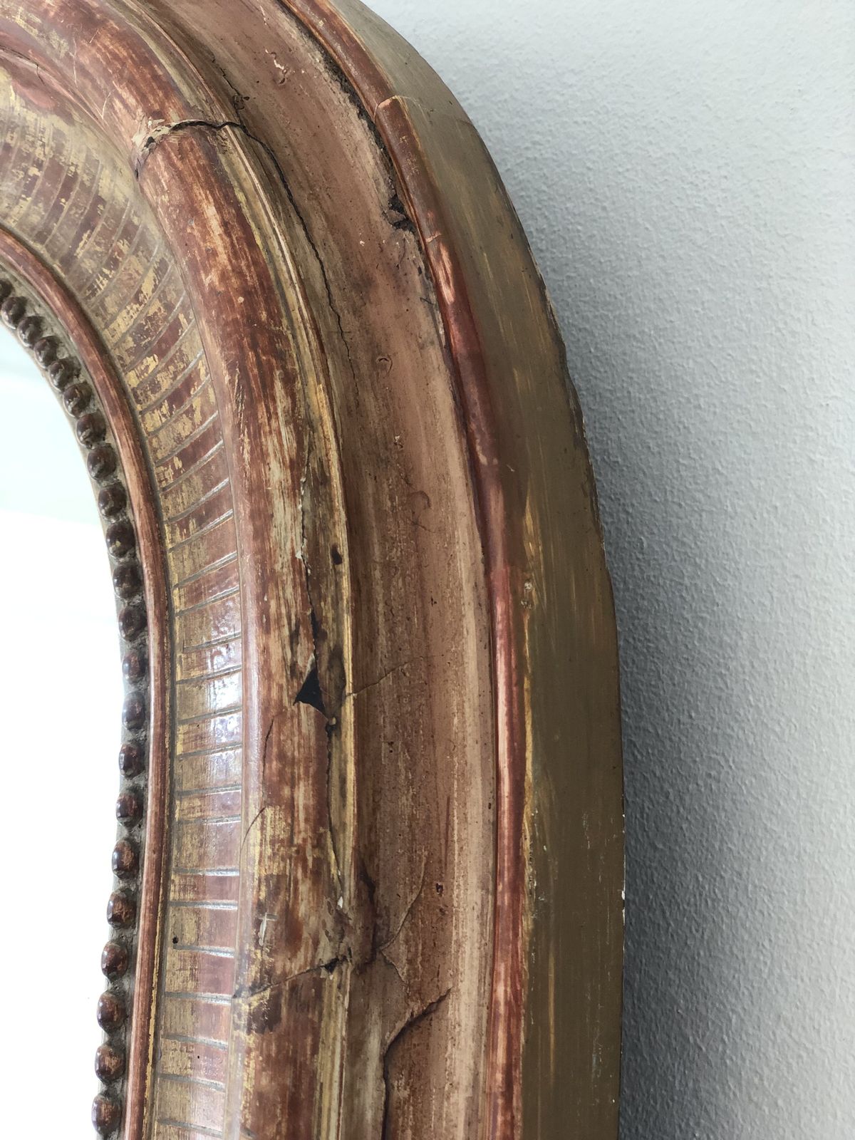 Large Antique French Louis Philippe Giltwood Mirror – Late 19th Century photo vinterior