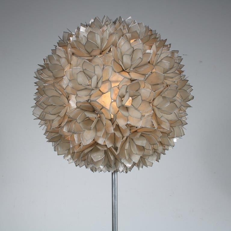 1960s “Mother Of Pearl” Floor Lamp By Rausch, Germany 1960 photo buy