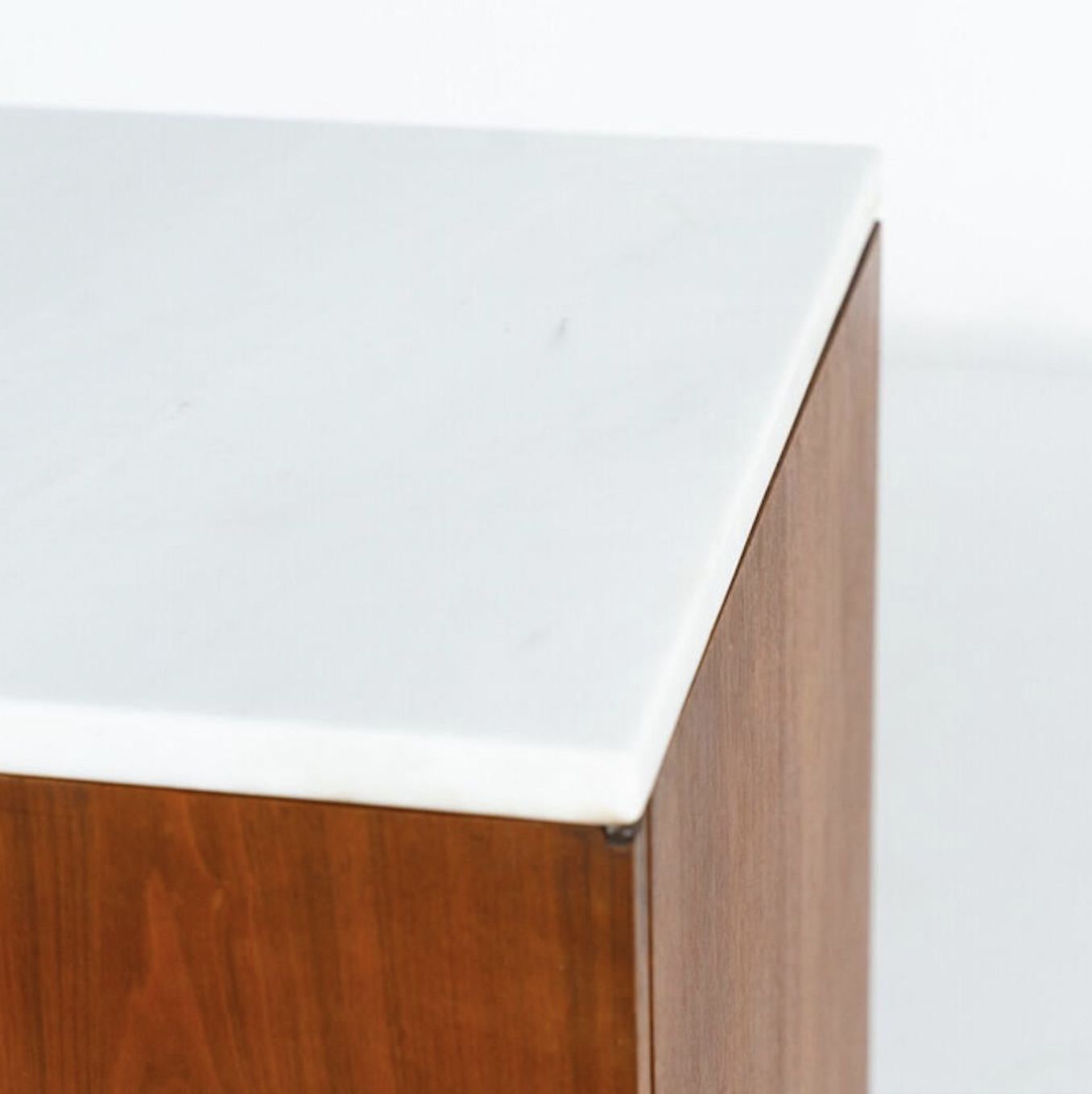 Mid Century Modern Sideboard, Wood And Marble, Italy, 1970s photo for sale