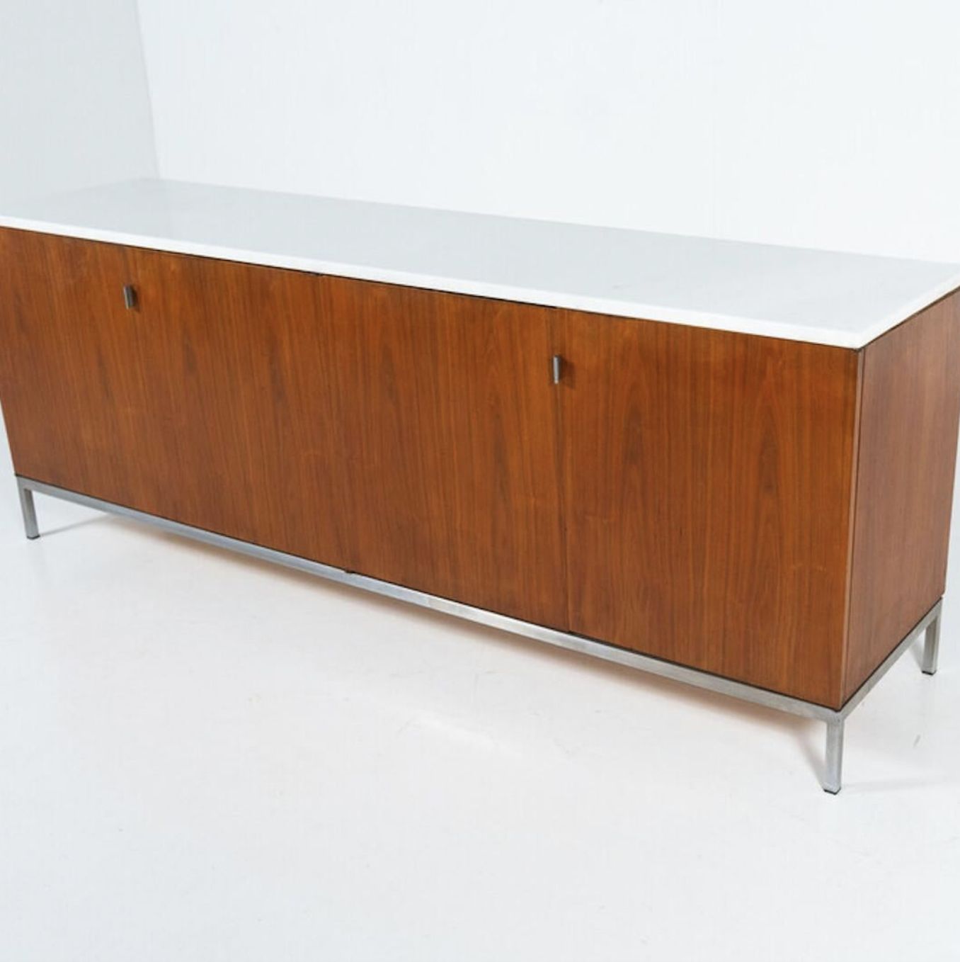 Mid Century Modern Sideboard, Wood And Marble, Italy, 1970s photo Furniture