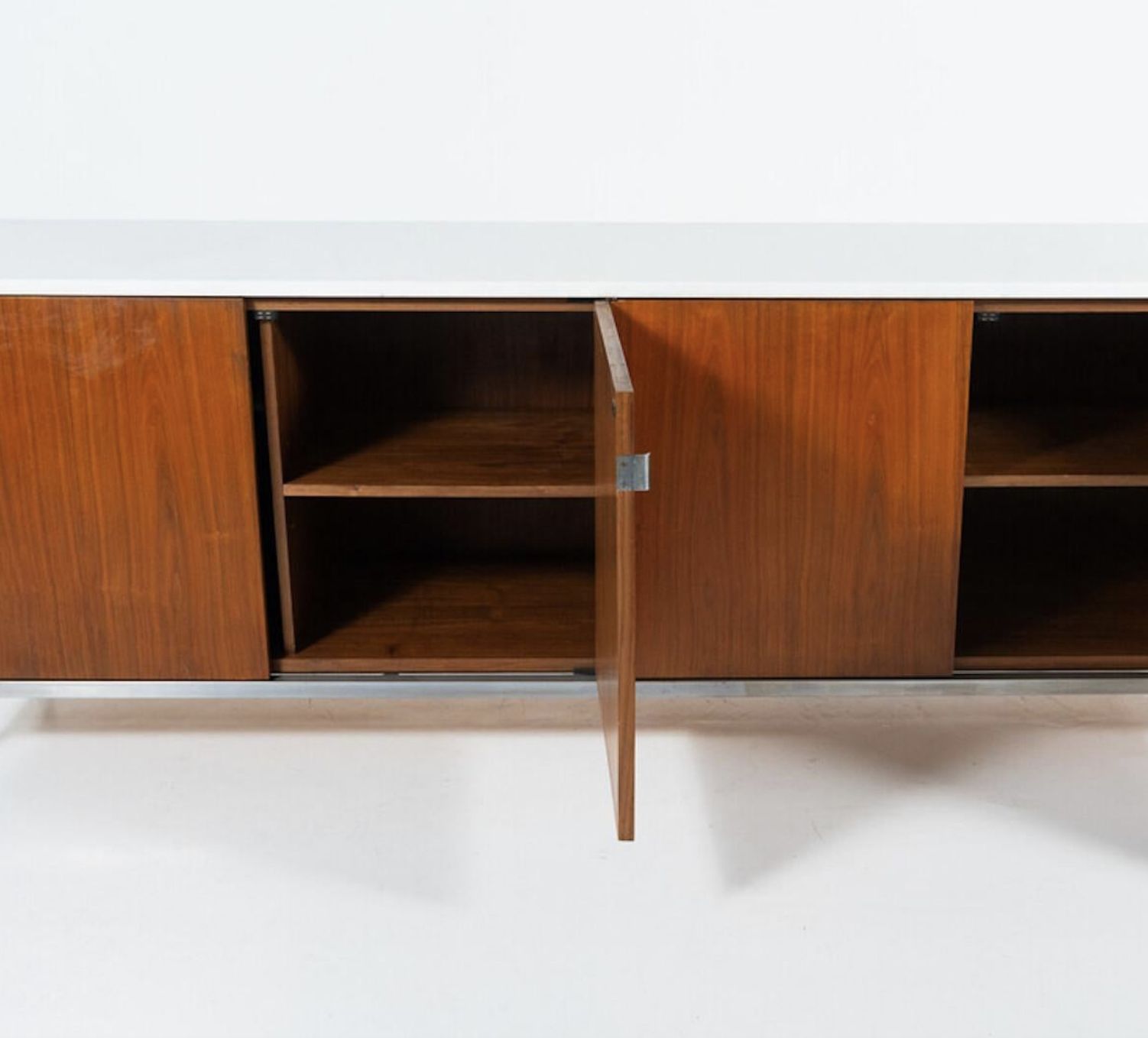 Mid Century Modern Sideboard, Wood And Marble, Italy, 1970s photo vintage