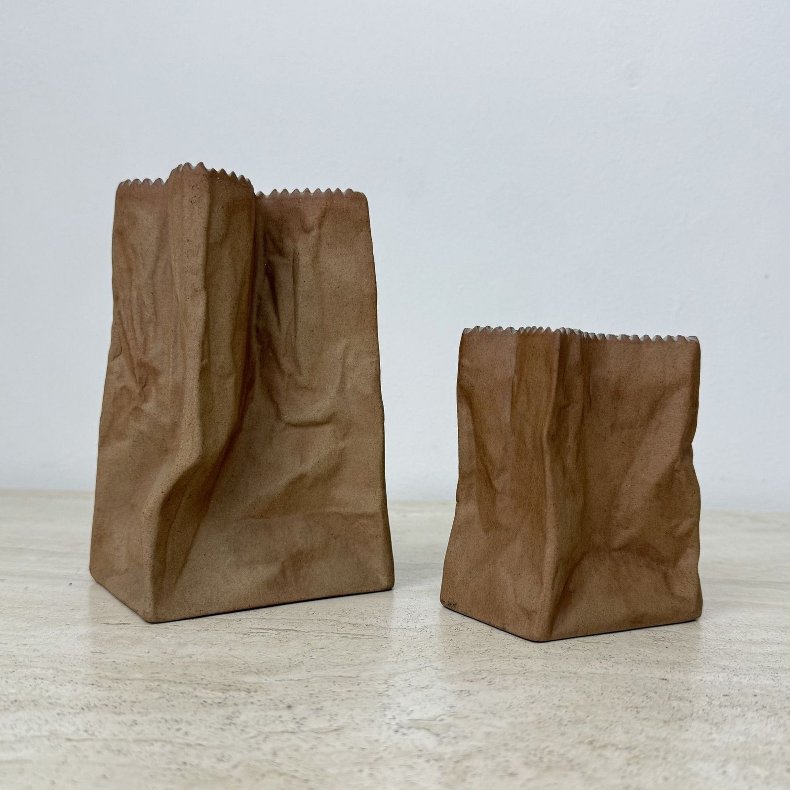 Set Of 2 Rosenthal Paper Bag Vase By Tapio Wirkkala , 1970’s photo furniture