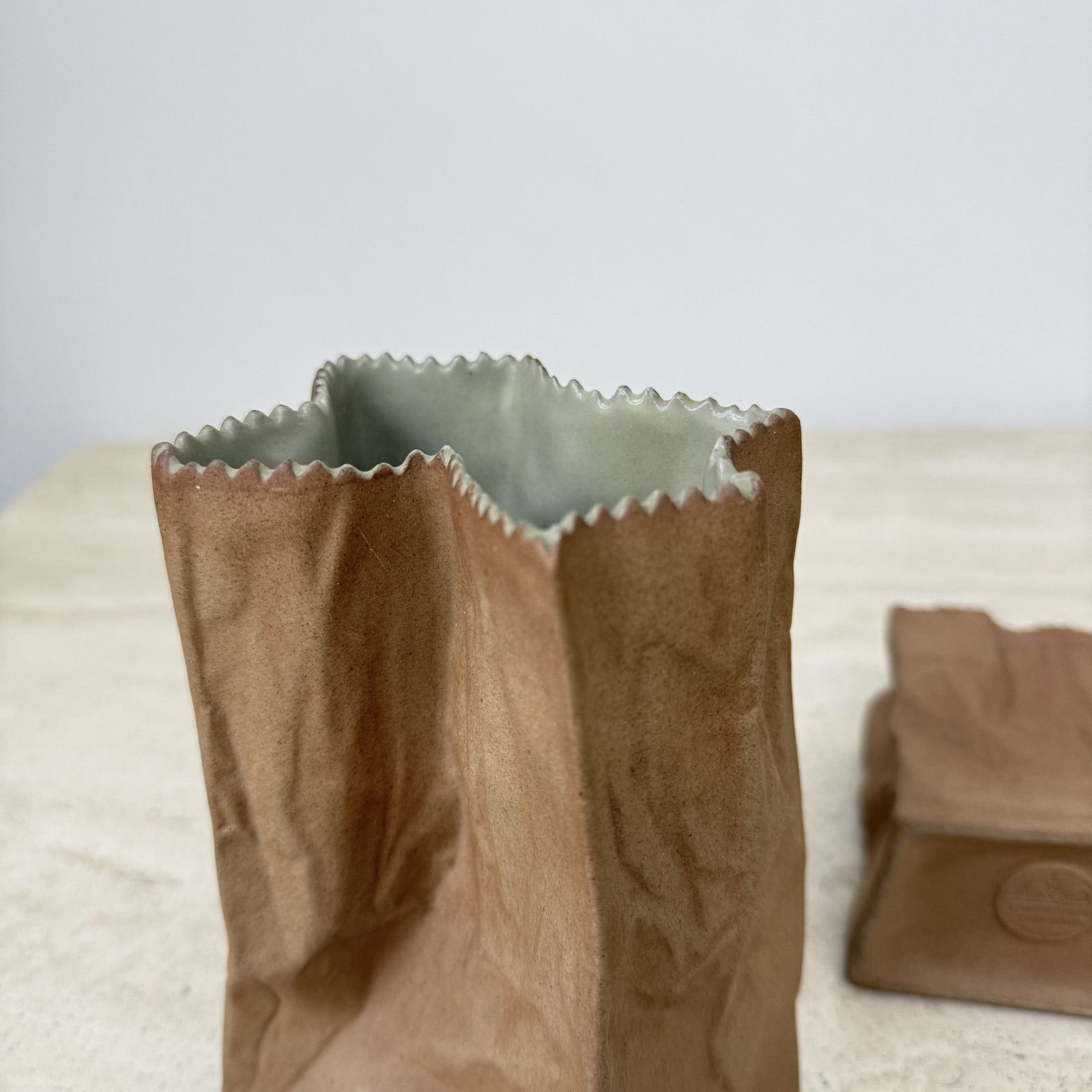 Set Of 2 Rosenthal Paper Bag Vase By Tapio Wirkkala , 1970’s photo 337.0