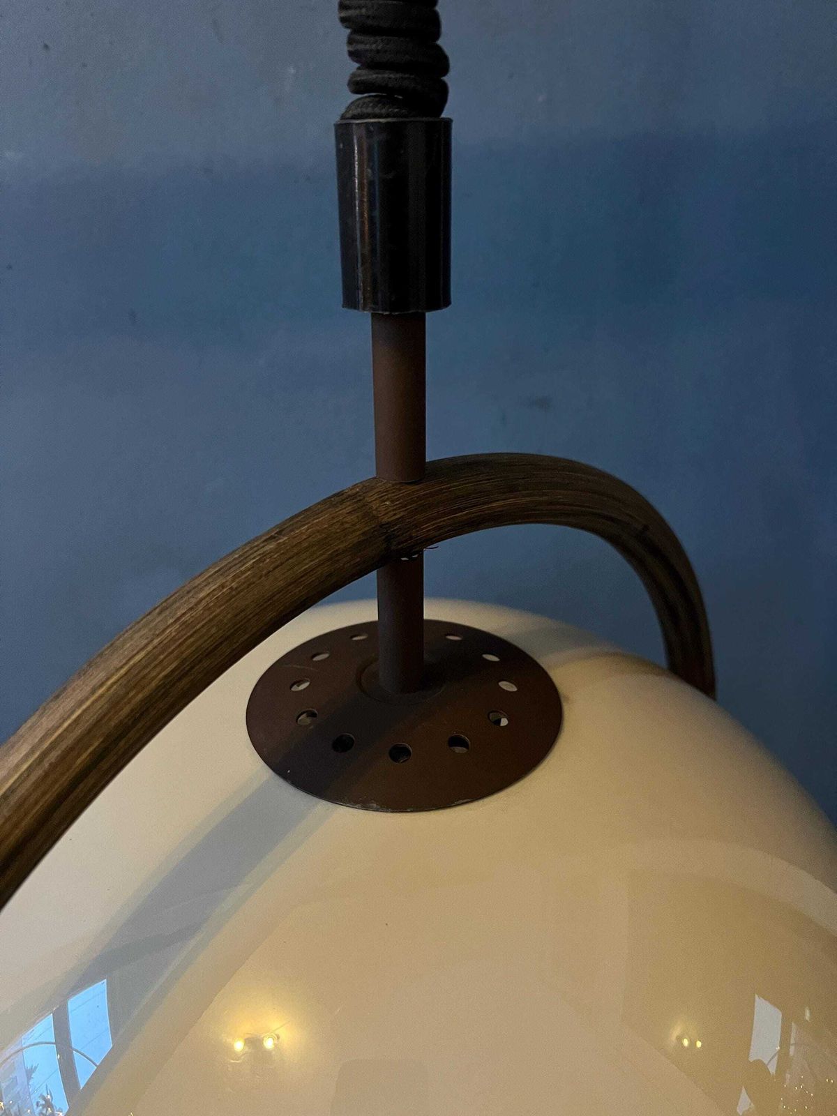 photo furniture Mid Century Bamboo Dijkstra Space Age Mushroom Hanglamp