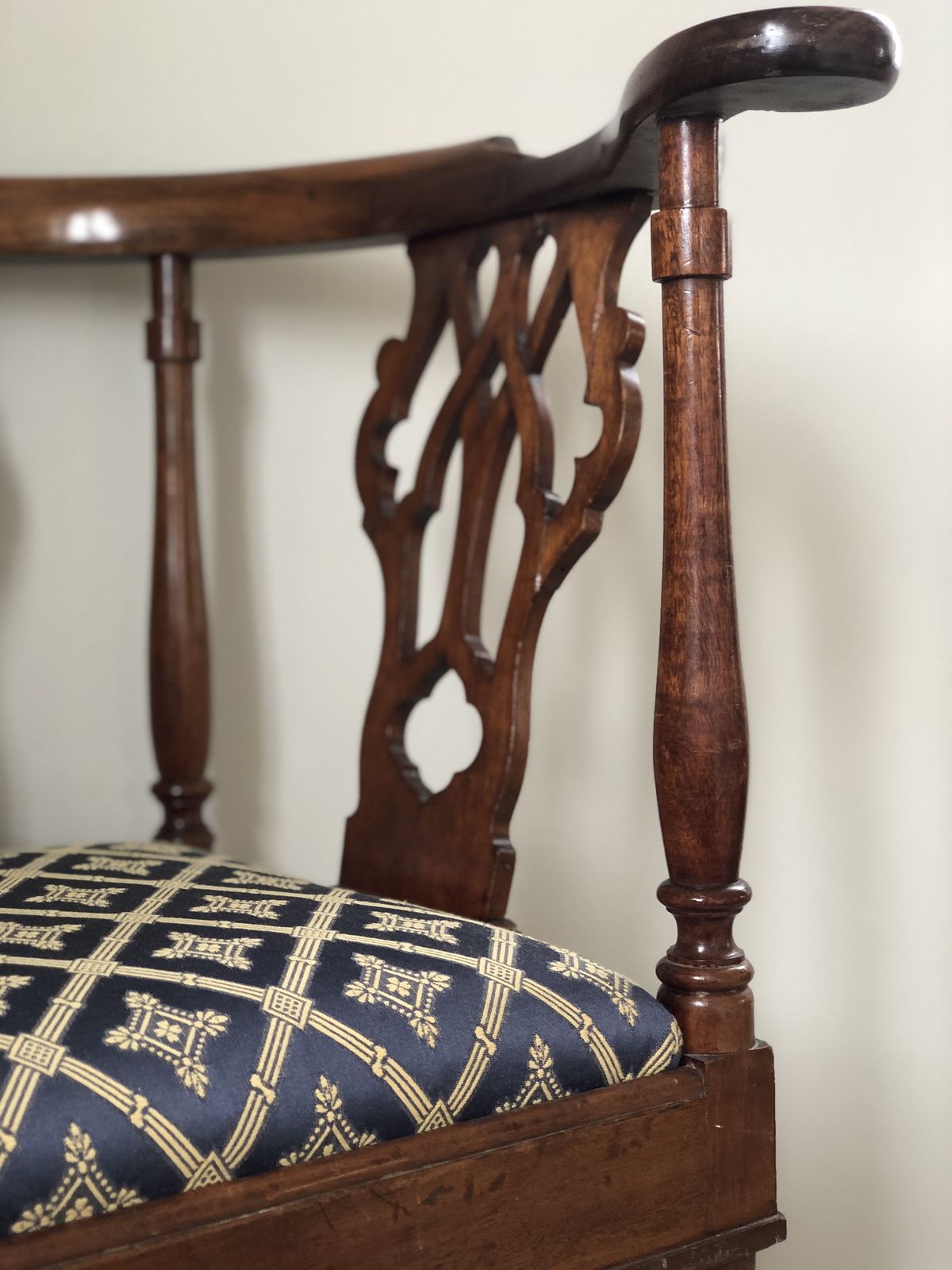 Georgian Mahogany Corner Chair On Casters 19th Century photo buy