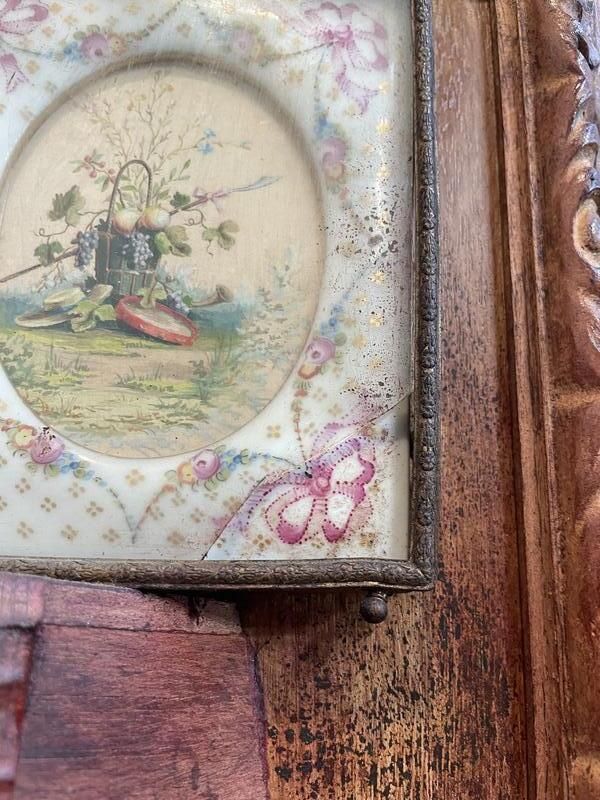 Tableau De Cabinet De Curiosités En Trompe L'œil   Faux Livres photo furniture