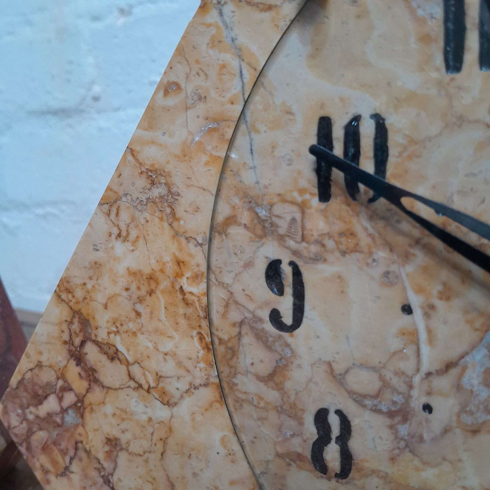 1930's Art Deco Marble Clock Set photo Home Decor
