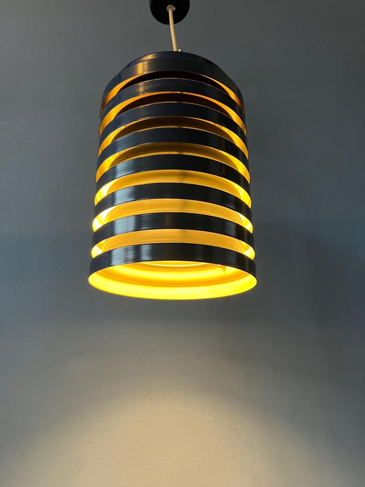 Vintage Blue Danish Mid Century Pendant Lamp photo furniture