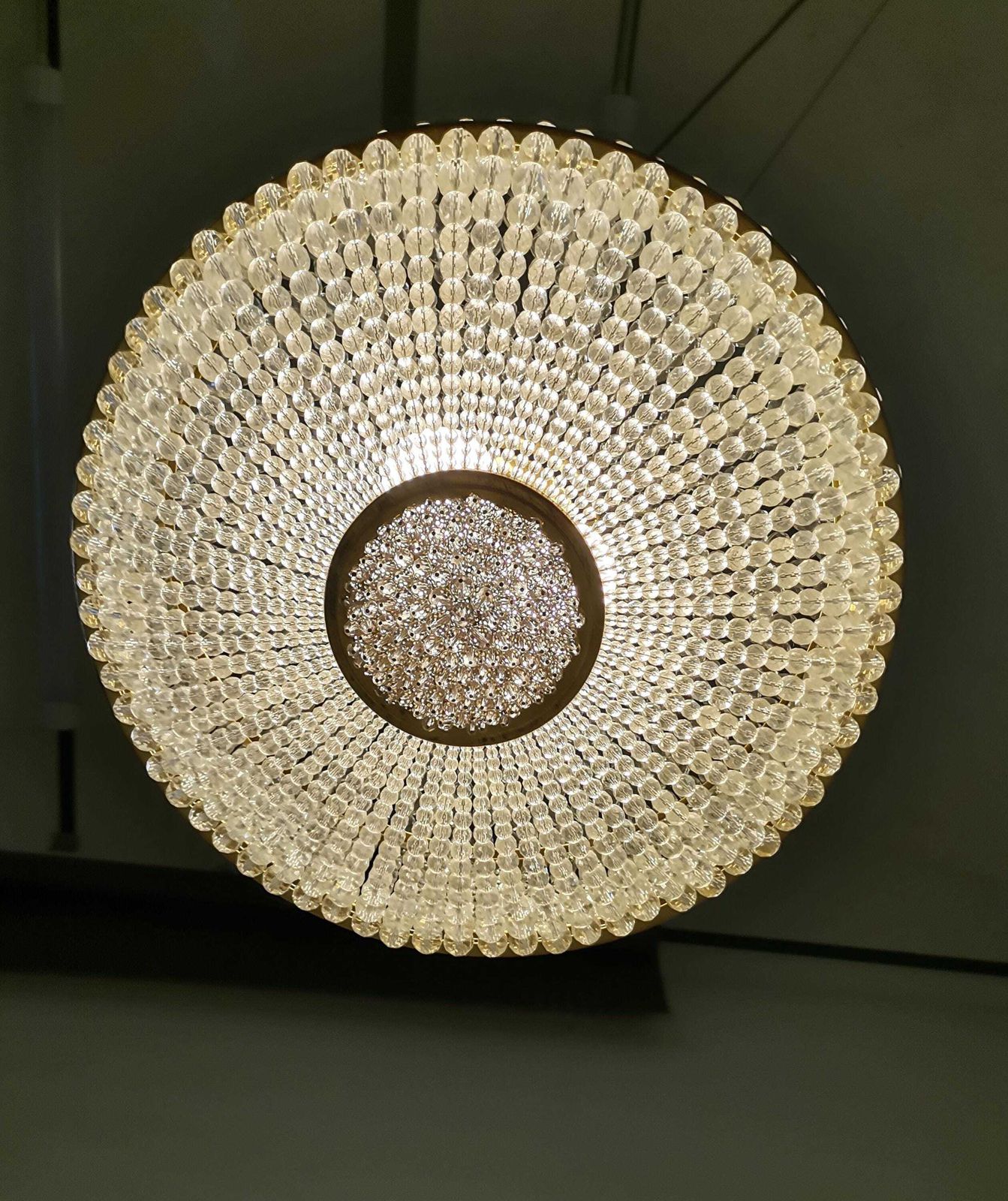 Vintage Brass & Swarovski Crystal Chandelier / J.L Lobmeyr 60s Austria photo vinterior