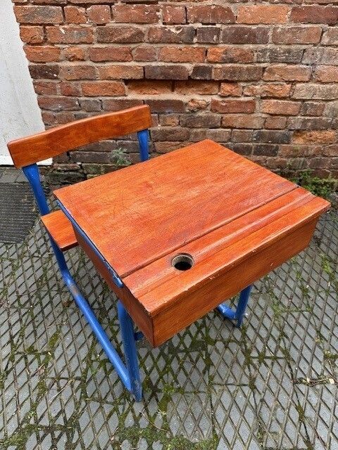 1950's Infants Childs School Classroom Desk With Seat photo 175.0