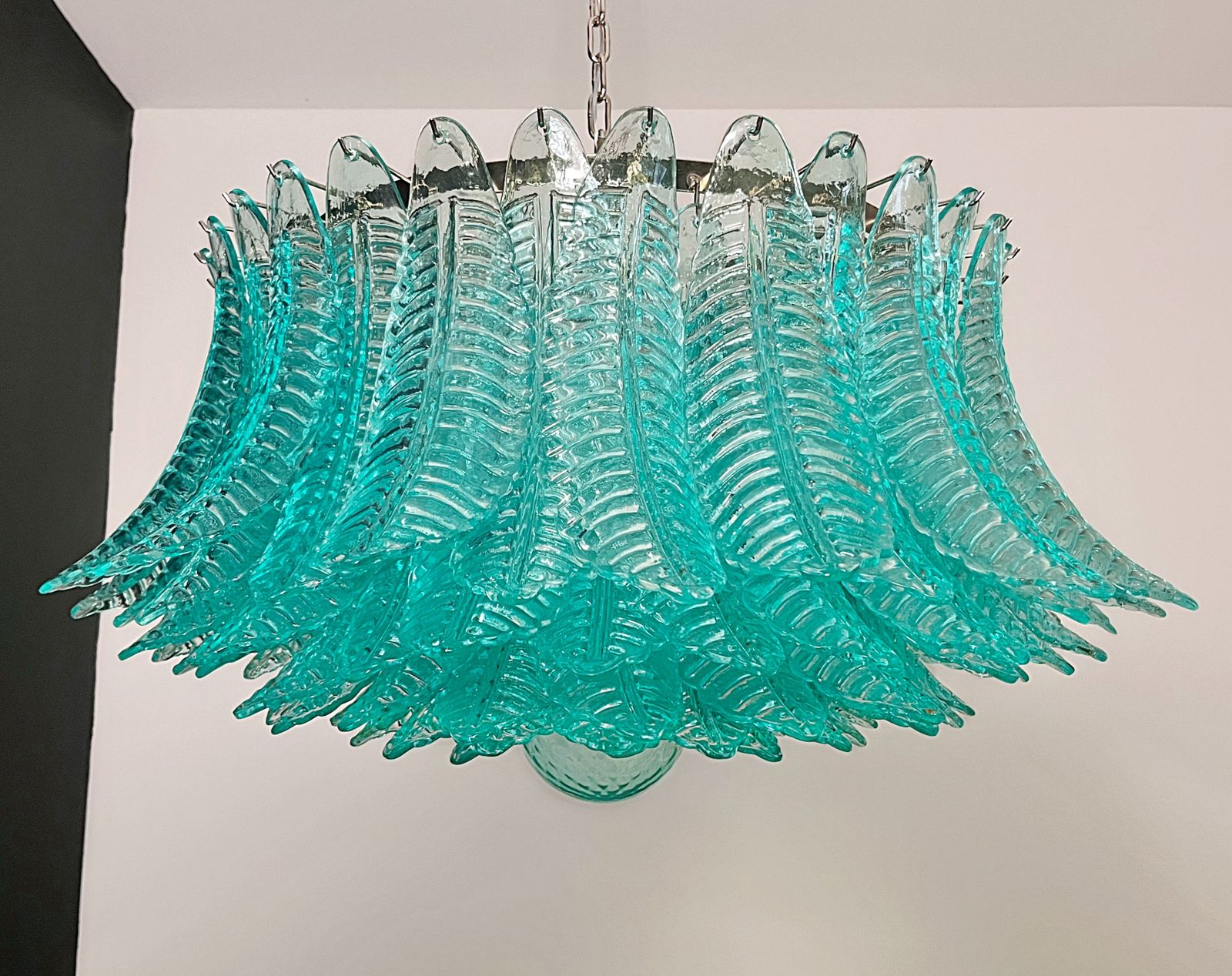 photo buy Large Murano Glass Chandelier  100 Turquoise Felci Glasses