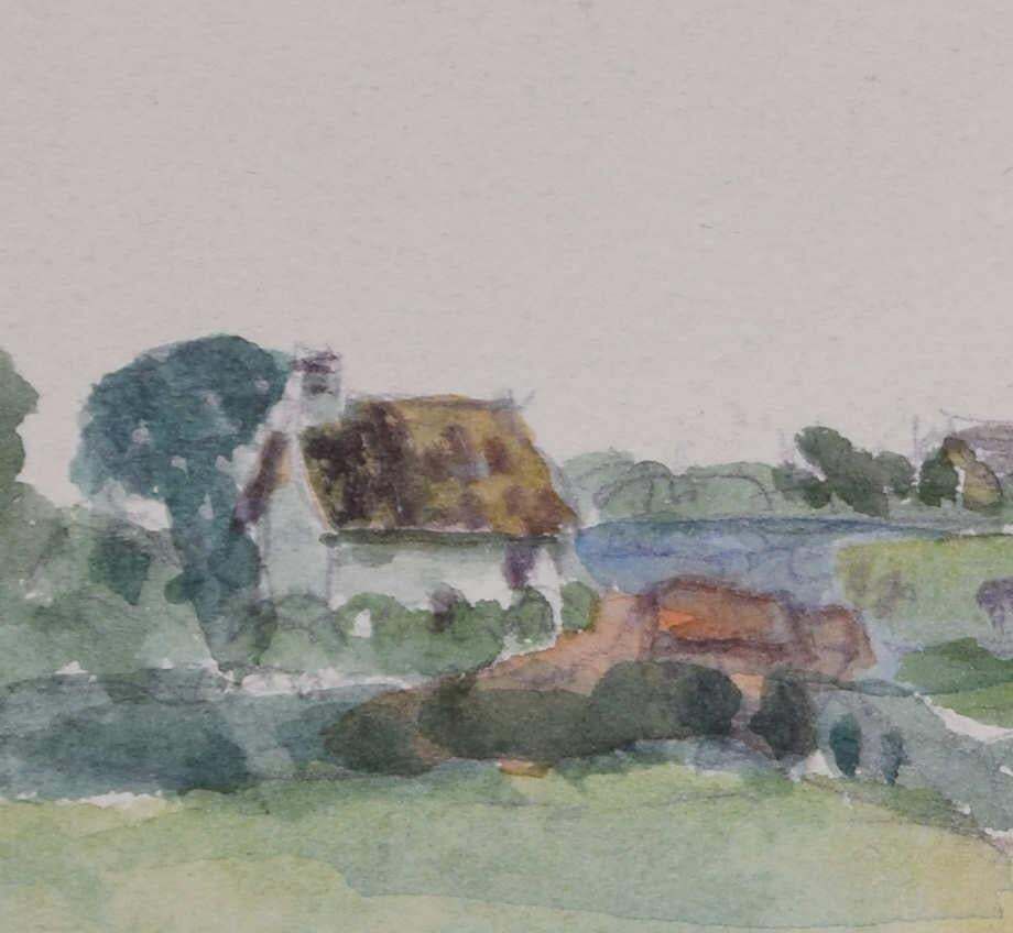 English Rural Scene, Watercolour By George Bissill photo for sale