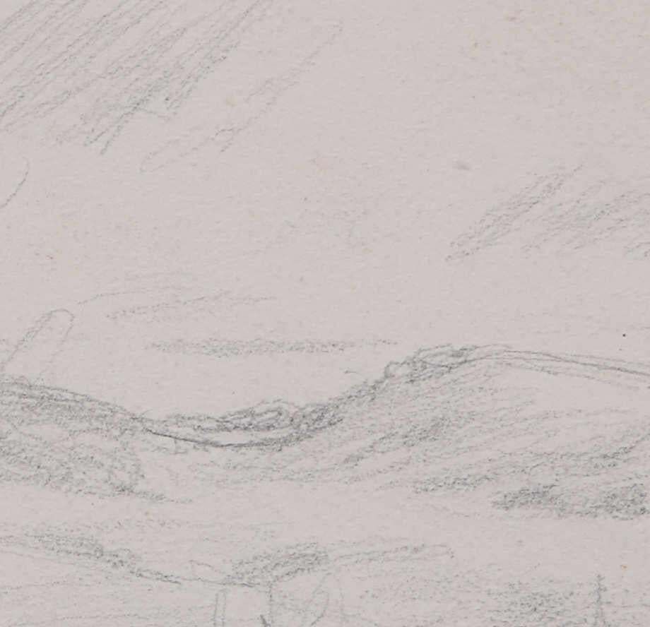 Landscape View, Pencil Sketch By George Bissill photo Art