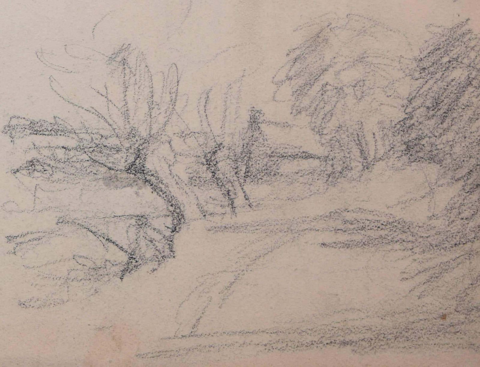 Study For Oil Painting Of Coombe, Hampshire, Pencil Sketch By George Bissill photo 229.0
