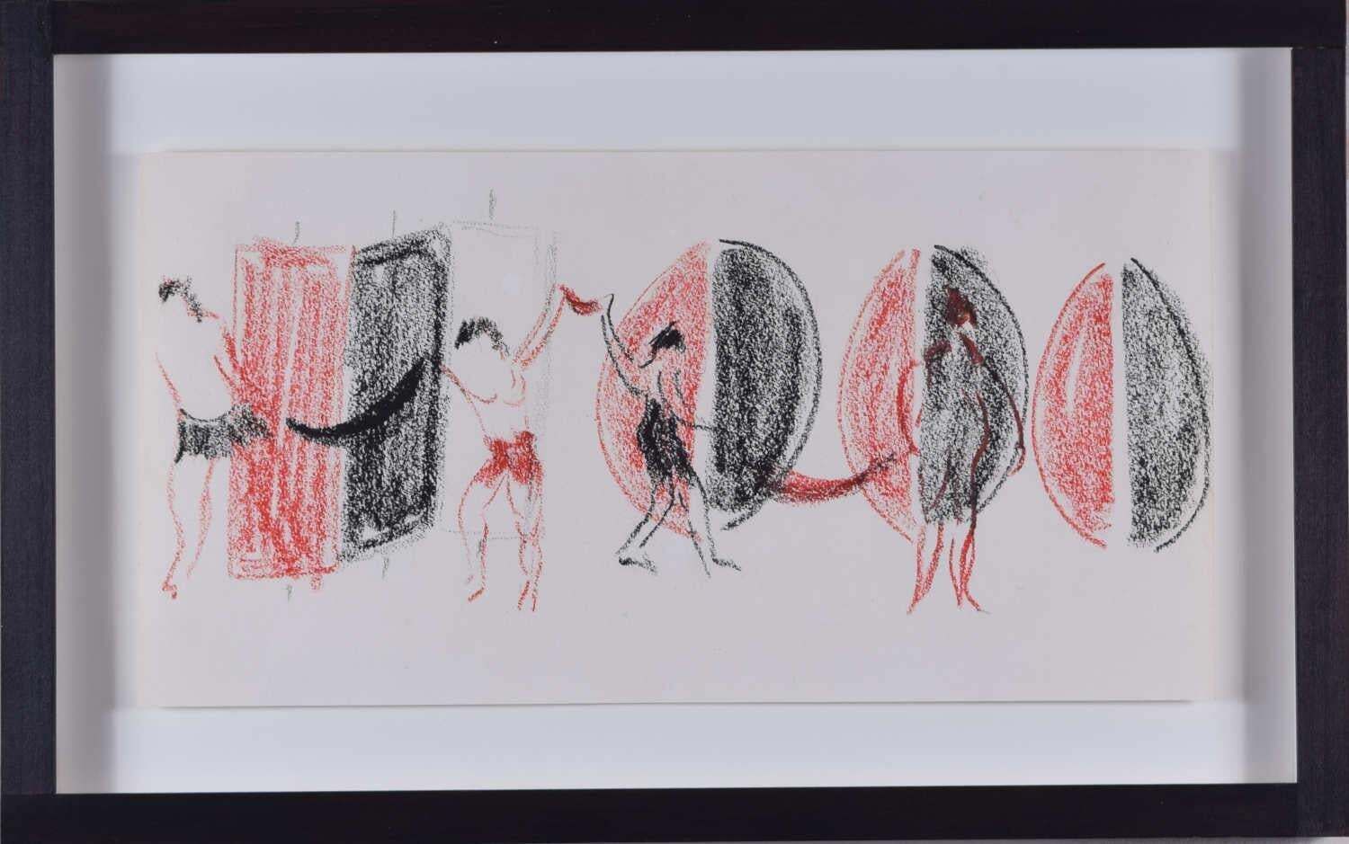 Stage Design, Wax Crayon Drawing By Sir Terry Frost Ra photo 3967.0