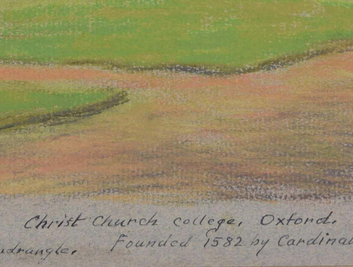 Christ Church College, Oxford, Pastel Drawing By William Steeple Davis photo 865.0
