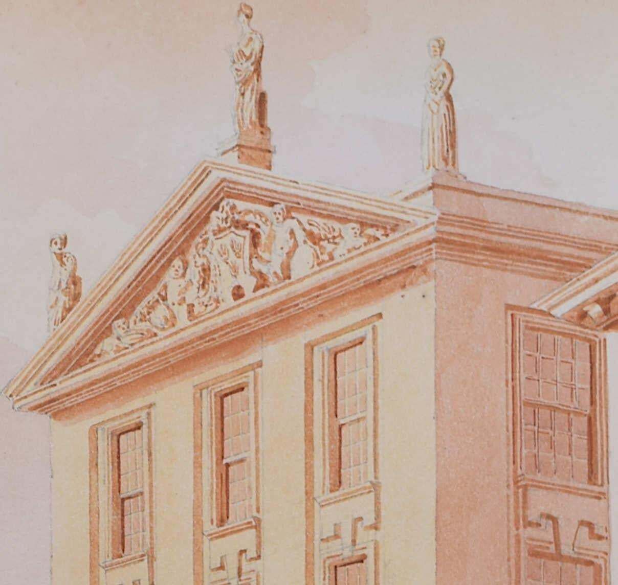 Queen's College In The High Street Oxford, Watercolour By J. C. Buckler photo Art