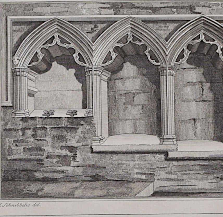 Tiltey Church, Essex & Rochester Cathedral, Engraving By James Basire 1790 photo furniture