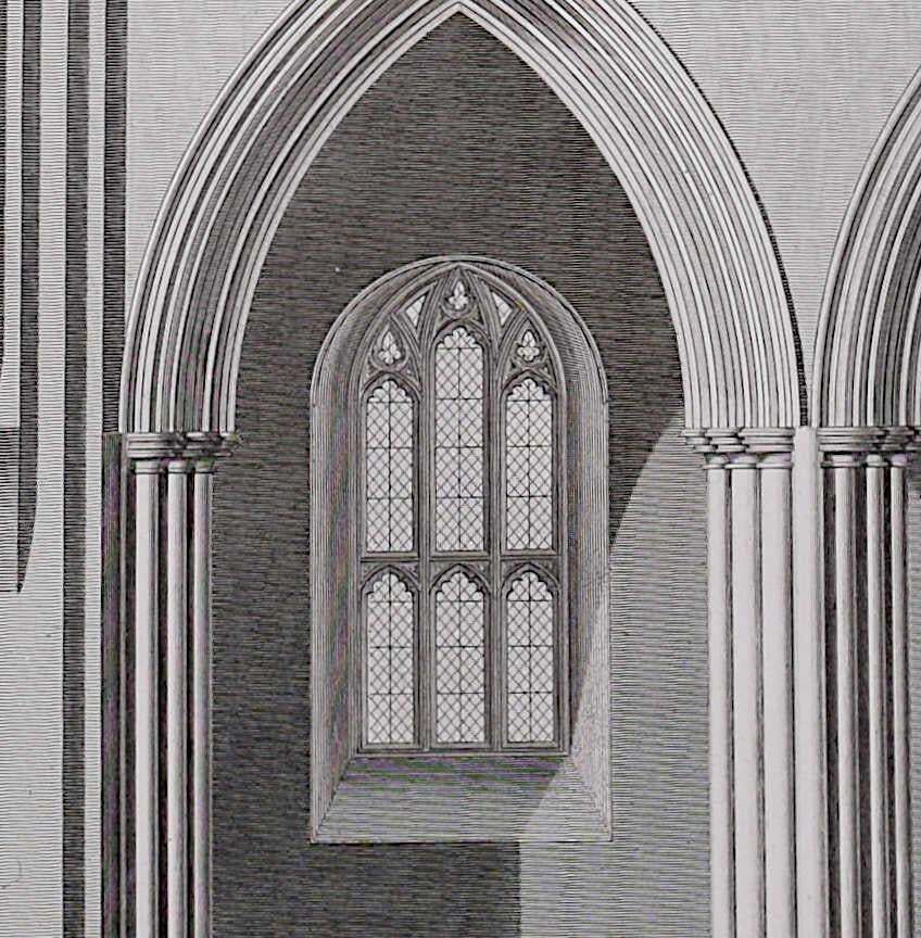 Architectural Details Of St Albans Cathedral, Engraving By James Basire 1810 photo Art