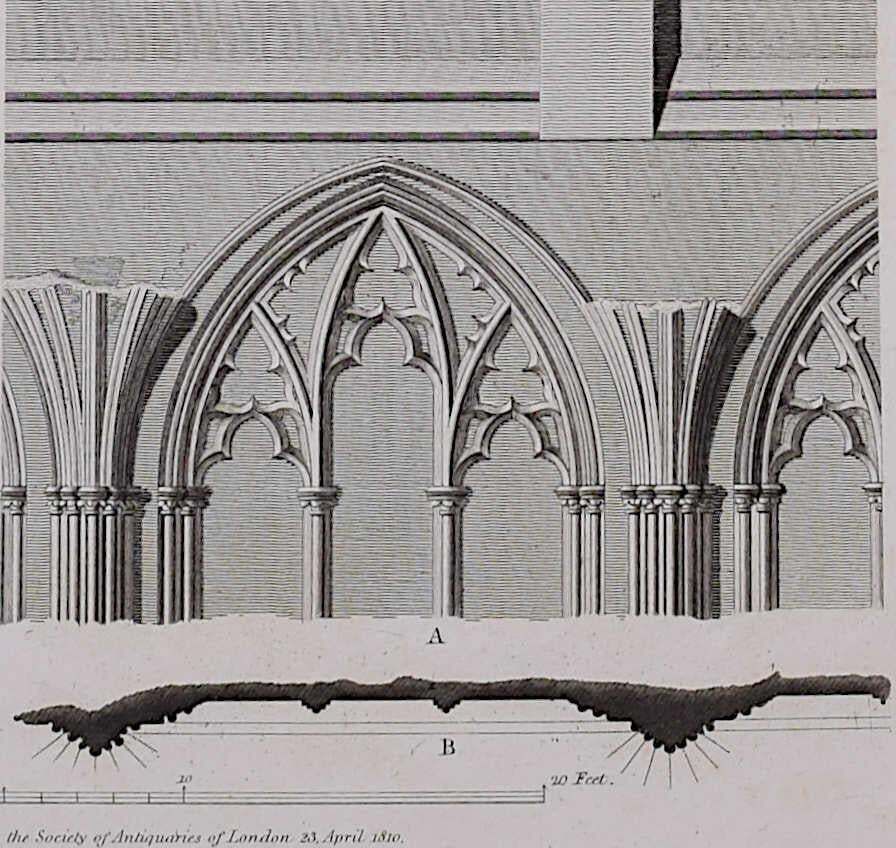 The Abbey Church Of St Albans, Engraving By James Basire 1810 photo Art